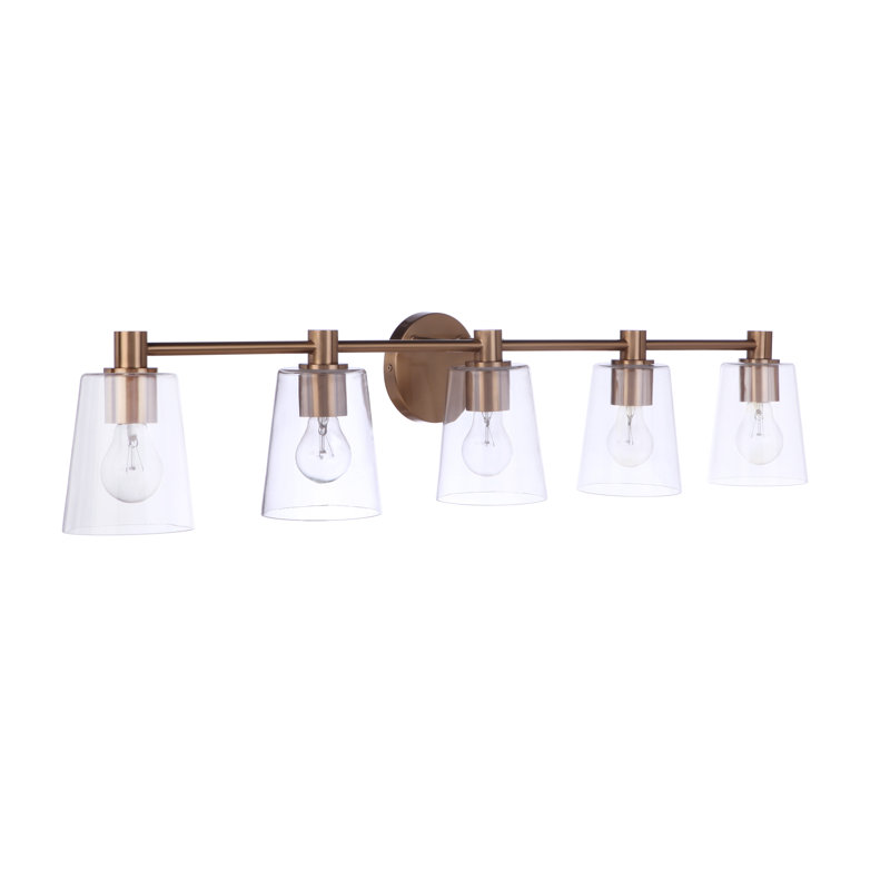 Éclairage pour meuble-lavabo à 5 lumières Boatright, Bronze satiné