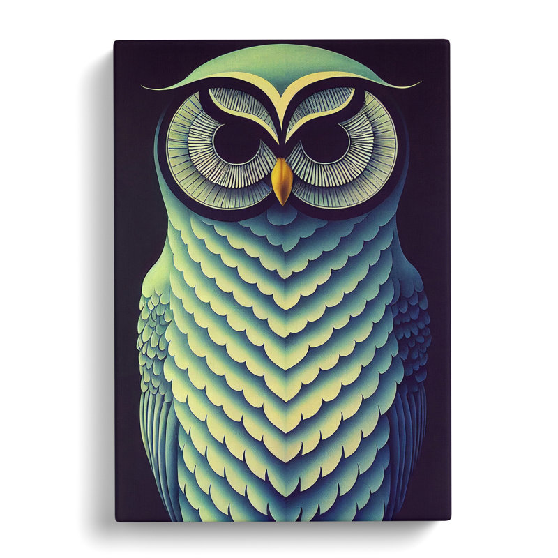 An Entrancing Owl - Wrapped Canvas, 76cm H x 50cm W x 3cm D