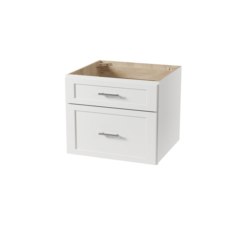 Meuble-lavabo mural simple flottant 24 po Disar, White