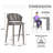 Brasia 29.72" Patio Bar Stool with Cushion-1831021913