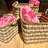 White And Beige Striped Wicker Baskets