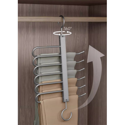 Cintre pour pantalons pliable en alliage d'aluminium