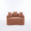 Canapé Boneless à deux places, tissu chenille grain de bois, canapé à compression double éponge, canapé à compression à deux places avec 2 coussins pour la vie / Maison / Mobilier / Appartement / Bureau-1873243736