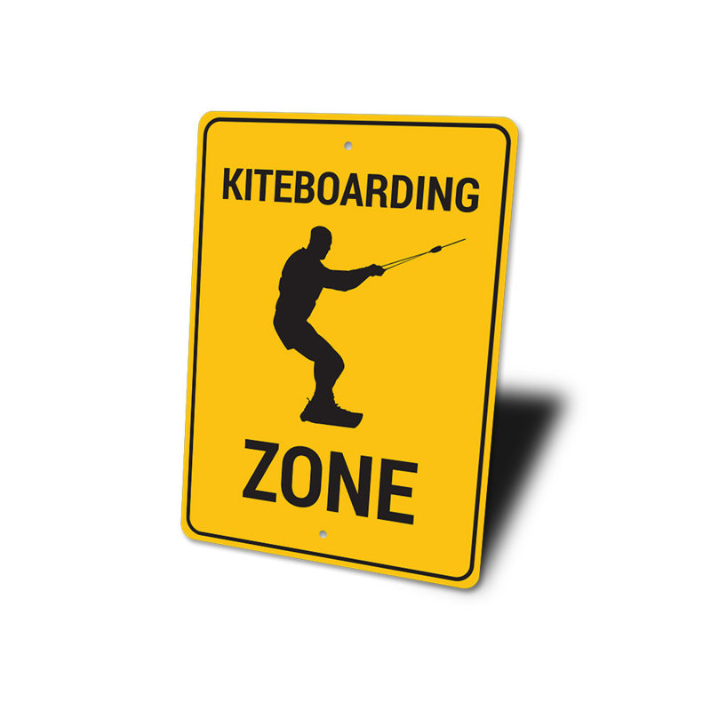 Panneau de zone de kiteboarding, H 14 po x l 10 po x P 0,04 po