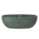 Avalon NativeStone Freestanding Soaking Cement Bathtub