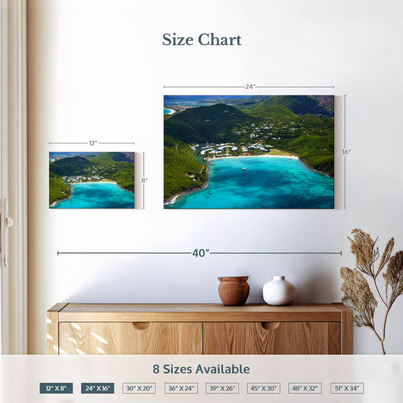 Anse Marcel Aureo tropical, H 16 po x l 24 po