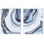 «Blue and White Wall Art Canvas - Abstract Decorates Living Room Ethereal 2, encadrée, décor pour la maison»