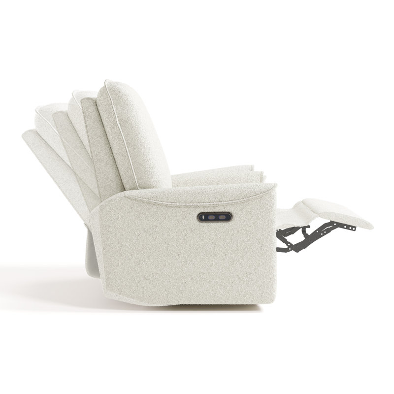 Santos Deluxe Nursery Power Recliner Swivel Glider, Ivory Boucle