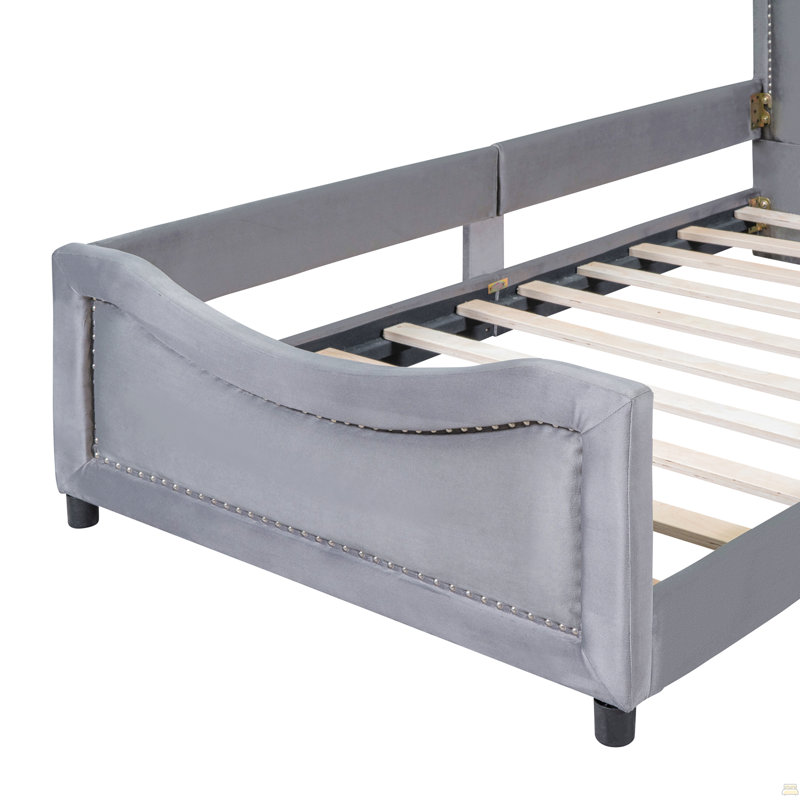 Lit de jour simple tapissier, Gris