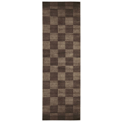 Hand-Knotted High-Quality Black Runner
