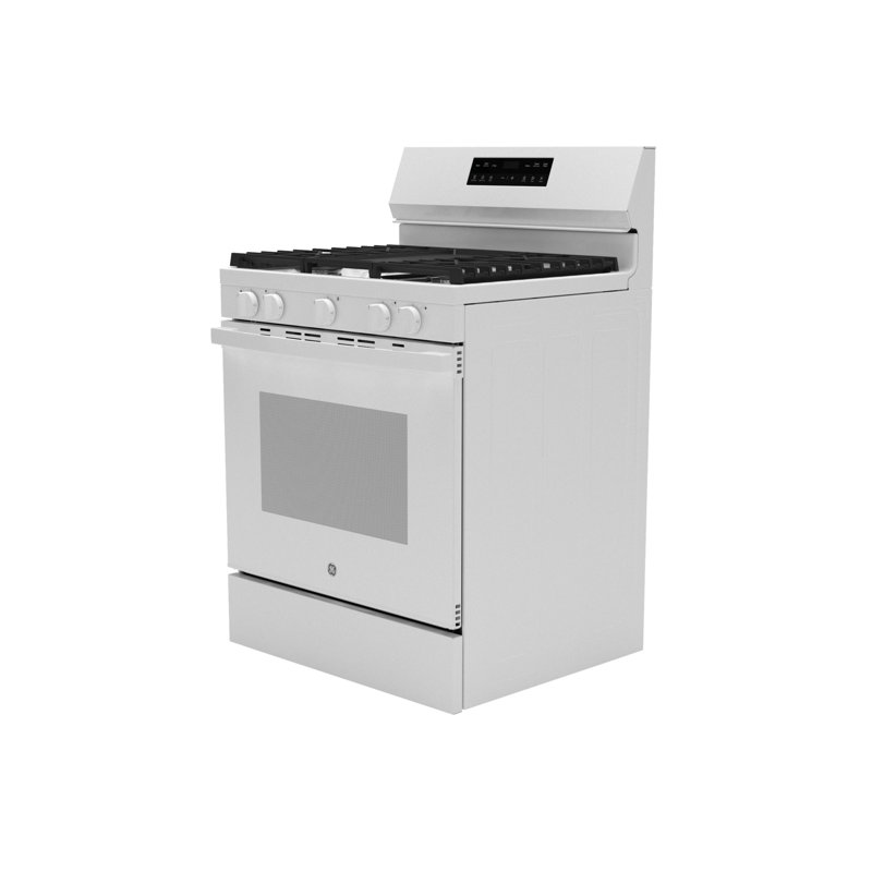 GE 30" Free-Standing Gas Range, White