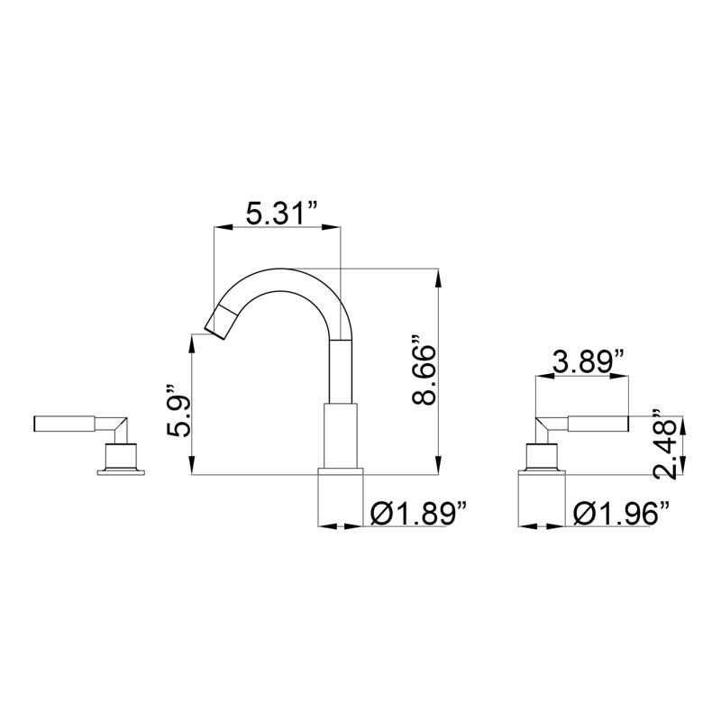 2-handle Bathroom Faucet