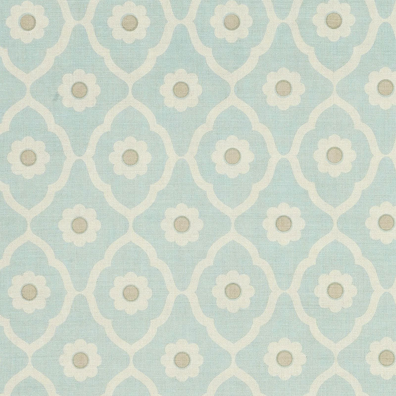 Tissu Schumacher x Veere Grenney Soundess, Turquoise