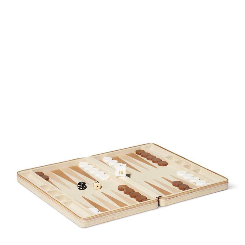 Enzo Travel Backgammon, Beige