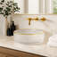 Lavabo de salle de bain rond en verre texturé 16 po Scotch - Collection Timeless-128042367-100502001