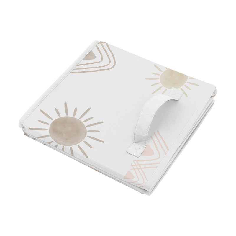 Panier de rangement en tissu taupe Desert Sun par Sweet Jojo Designs, Rose / taupe