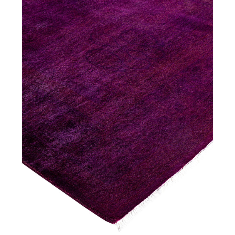 Overdyed One-of-a-Kind 5' 0" X 5' 1" Hand Knotted Area Rug