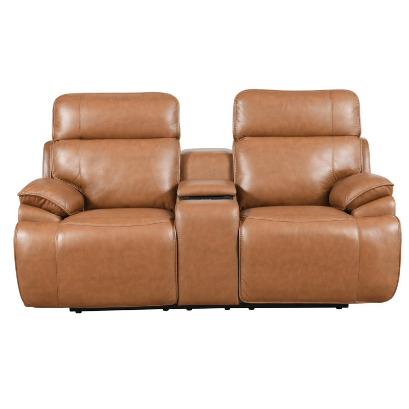 Manhattan, 2 Pieces Livingroom Set, Faux Leather Dual Power Recliner Loveseat with Power Adjustable Headrest