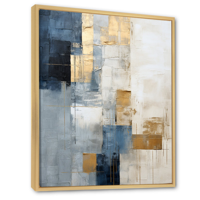 Beige et or, paysage d'hiver simple - reproductions d'art murales abstraites, H 20 po x l 12 po x P 1 po