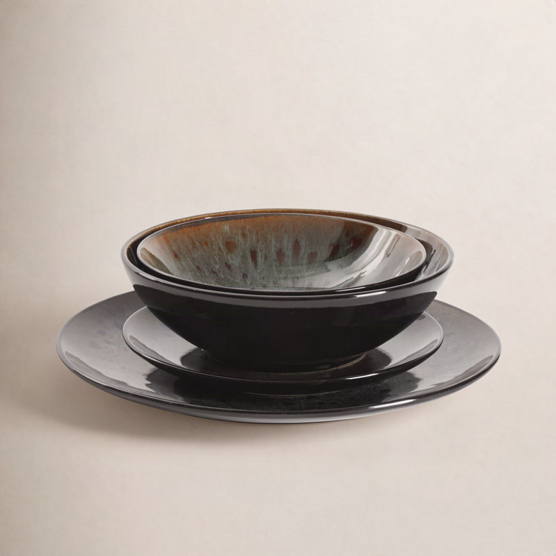 Gibson Elite Kyoto 16 Piece Dinnerware Set, Service for 4