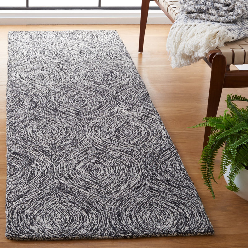 Vedika Hand Tufted Wool And Cotton With Latex Abstract, Runner 2'3" x 7'