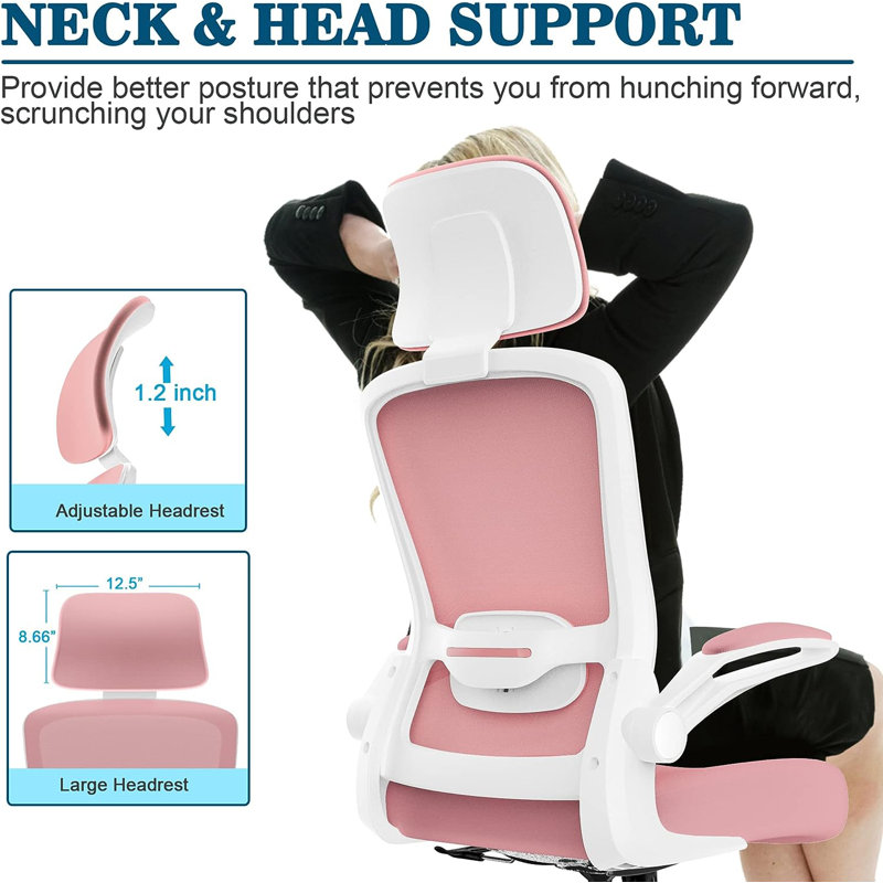Lashey Task Chair, Pink