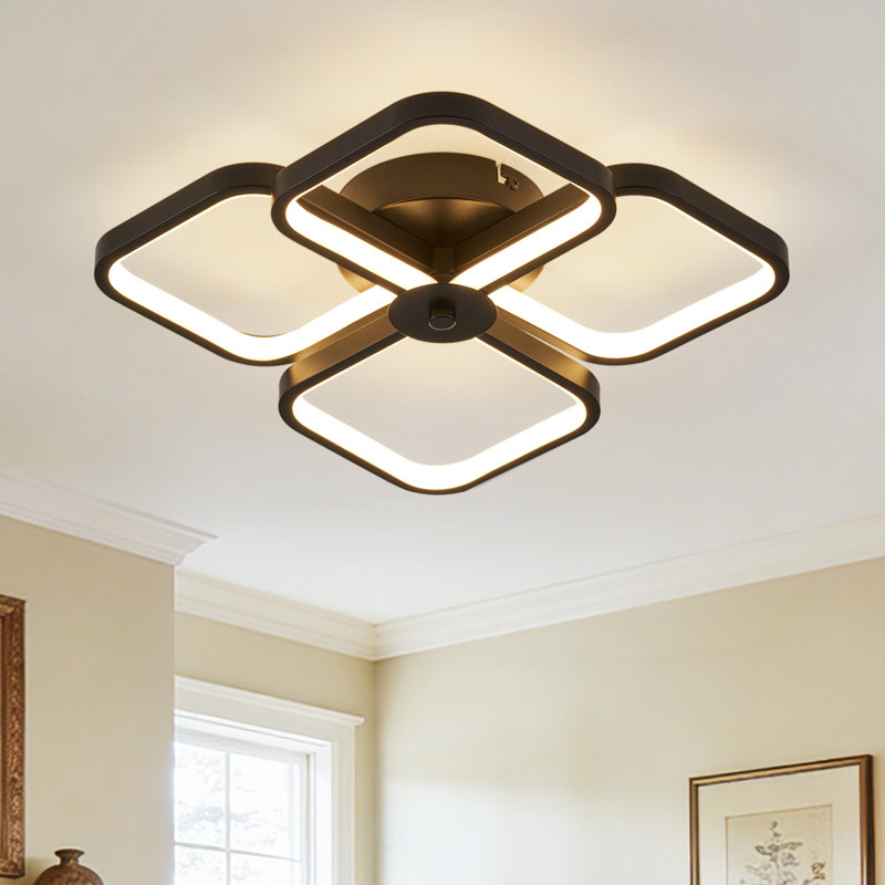 Plafonnier encastré moderne à 4 lumières 11,42 po DEL
