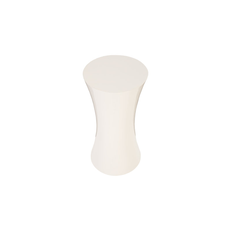 Outdoor Round Pedestal Plant Stand, Gel Coat White