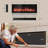 60 inch Electric Fireplace Wall-Mounted Recessed 750/1500W 5120 BTU Heat Output Fireplace Heater with Remote Control Timer 12 Adjustable Flame Colours Brightness Log Set Crystal Stones