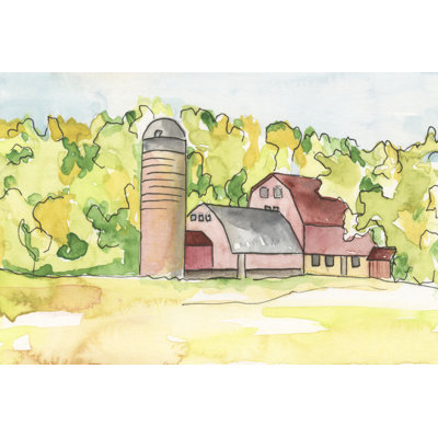 Barn Vista I 1 Piece Wrapped Canvas Wall Art