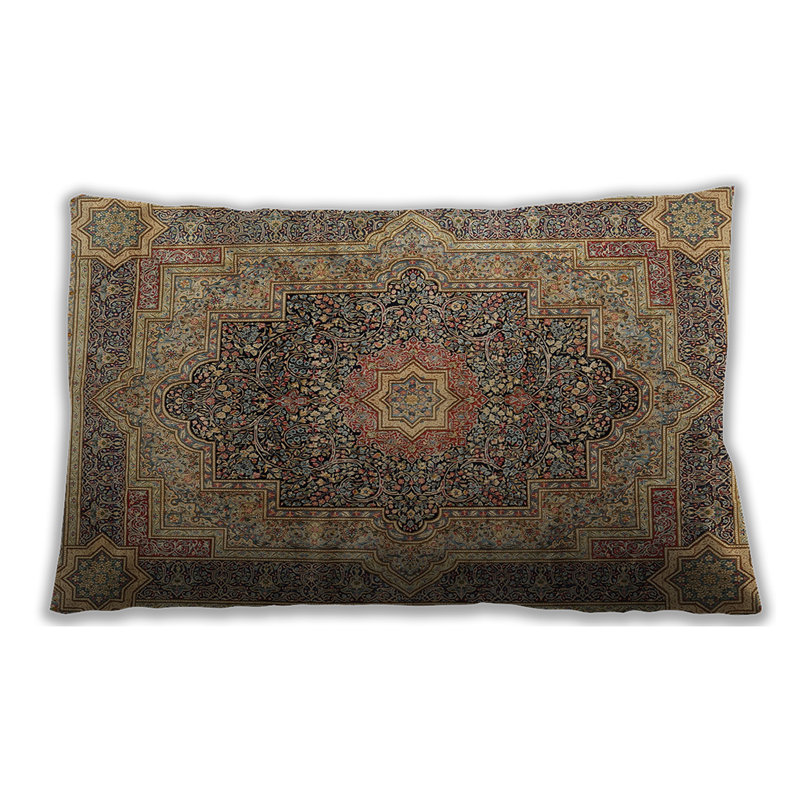 Floral Throw Pillow, Microsuede