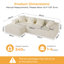 Modern Oversized Corner Sofa L-Shaped Corduroy Sofa With Storage Pockets -831990045-831990018