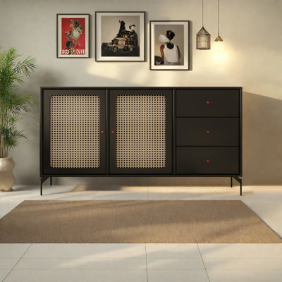 Home advanced rattan plaited sideboard cabinet