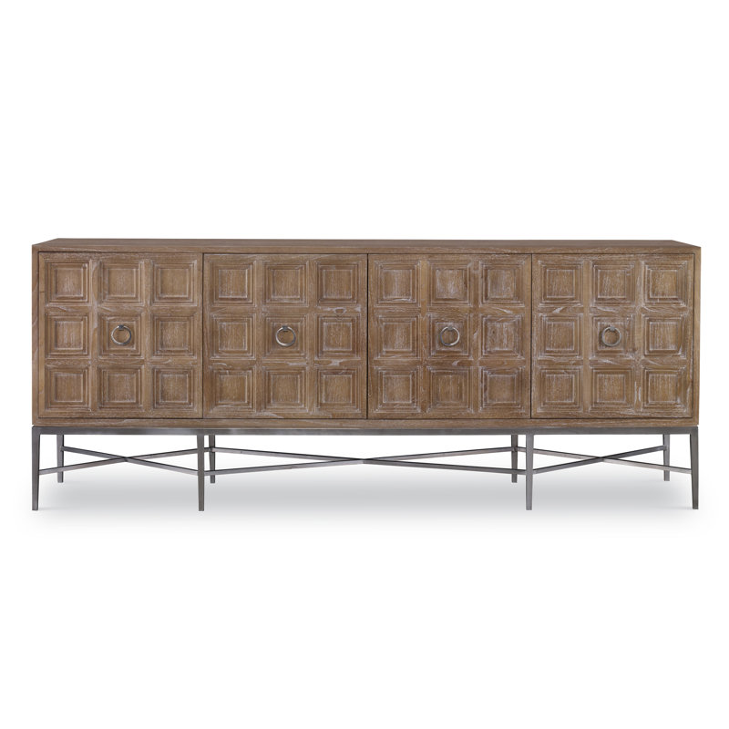 Tiered 86'' W Solid Wood Sideboard