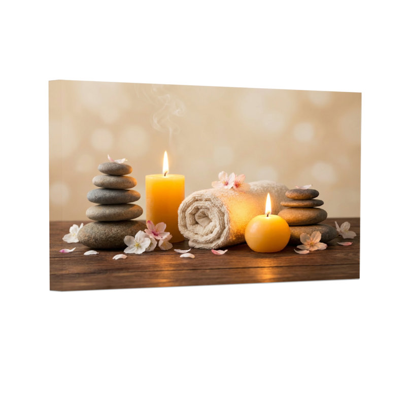 Serviette à fleurs Fashion Calm Spa Stones, H 32 po x l 48 po