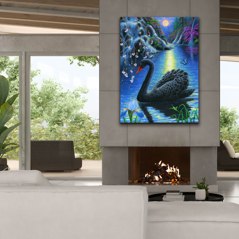 «Spring Moonlight» par Bridget Voth, H 54 po x l 40 po x P 1,5 po