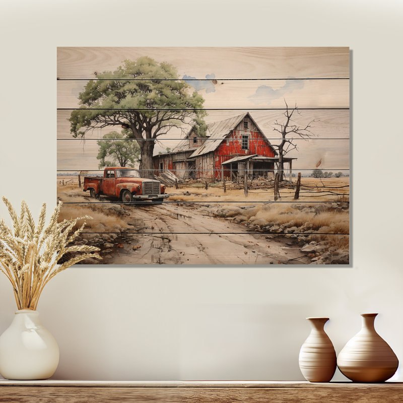 Iveth Iveth Farmhouse Homestead Legacy sur impression sur bois, H 10 po x l 20 po x P 0,78 po
