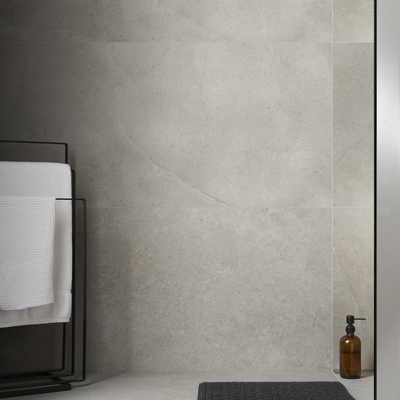 New Rock 24x48 Matte Porcelain Tile, Fumo Light Gray