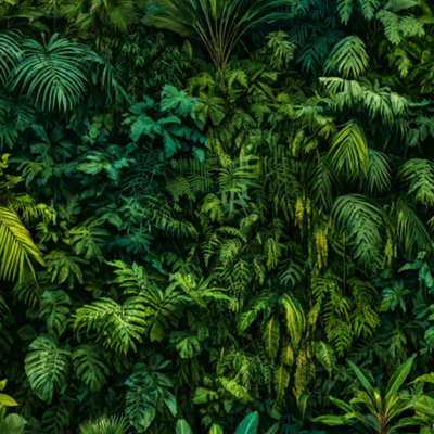 Peel and Stick Wallpaper Green Tropical Rainforest Dense Vegetation Contact Paper Removable Self Adhesive Wall Mural Wall Decor for Bedroom Kitchen Cabinets 17.7in x 118in