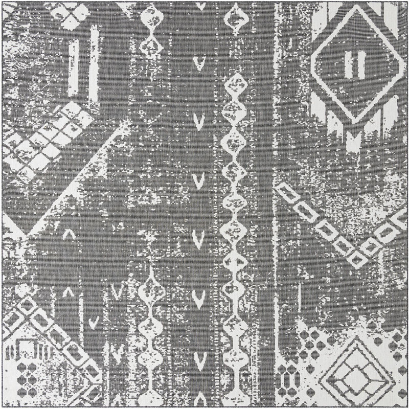 Wilmslow Geometric Indoor / Outdoor Rug, Square 10'8"