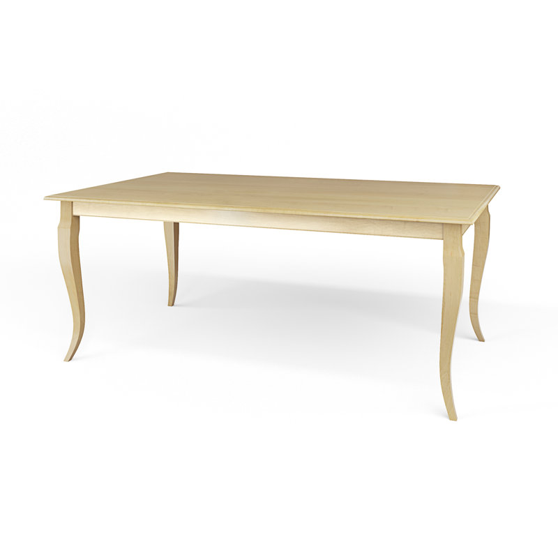 Table de salle à manger en bois massif, Naturel, L 42 po x L 60 po
