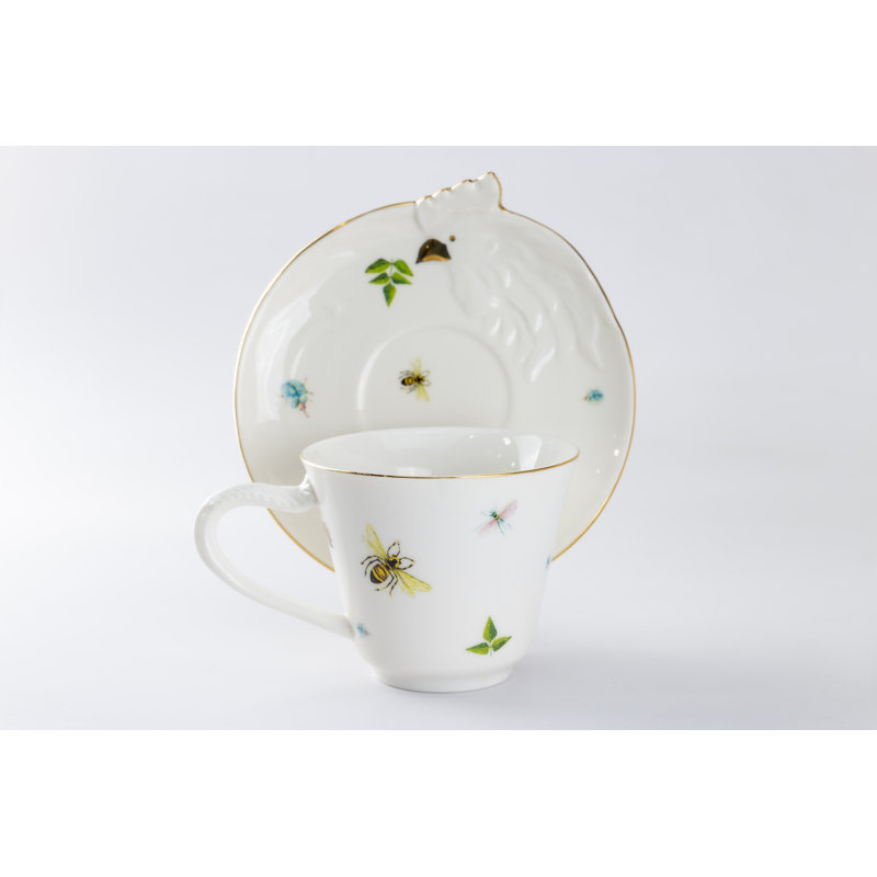Porcelain Teacup and Saucer