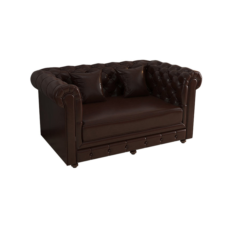 Causeuse Chesterfield en cuir véritable 62,99 po Tazeem