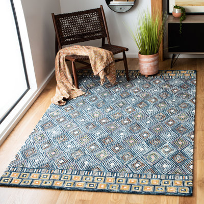 Deyoung Hand Tufted Wool Geometric Rug