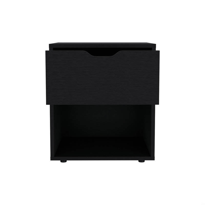 Storage Nightstand, Black