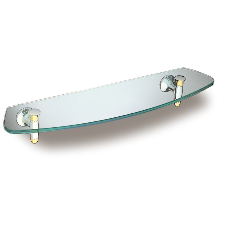 D-Shaped Glass Bracket Shelf