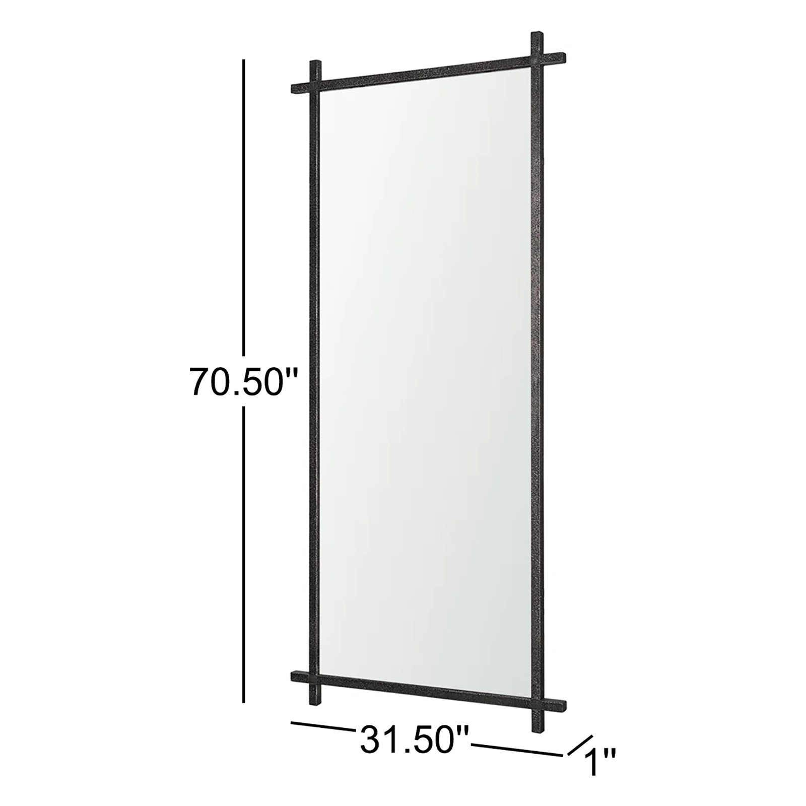 32" Accent Mirror, Black