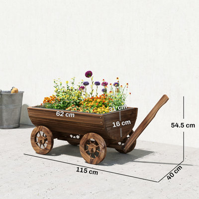 Boîte à fleurs en bois Outsunny