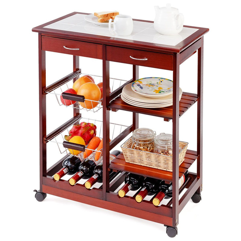 Wood Bar Cart
