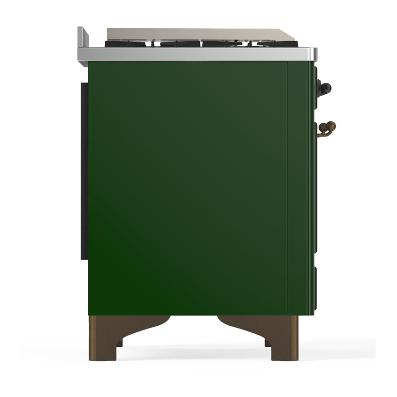 Majestic III Series 60 Inch Dual Fuel Range with 7 Sealed Burners, Griddle, in Blue Grey (Liquid Propane, Burnished Trim)